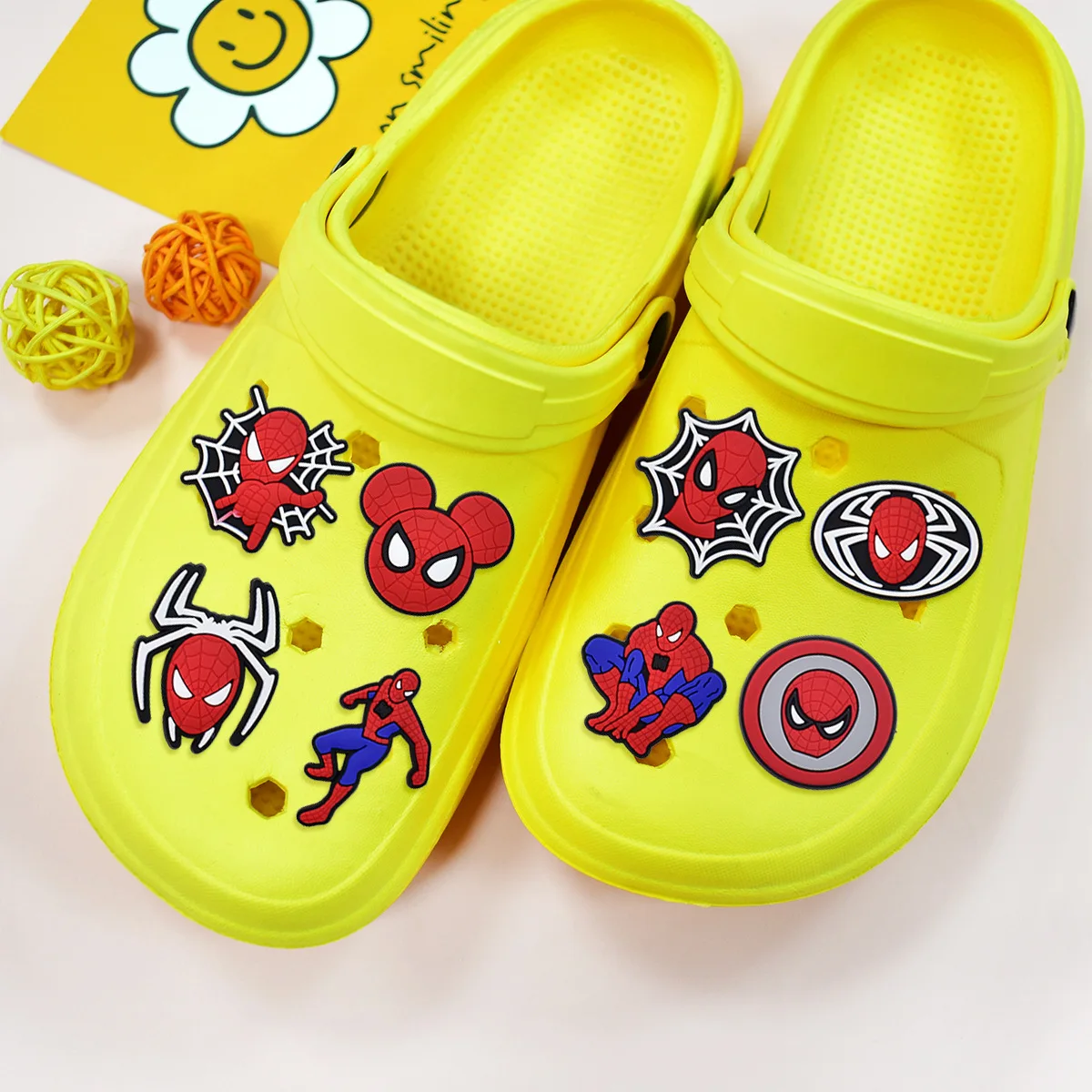 45pcs set Popular Cool Red Blue Superhero Series PVC Shoe Charms Easy To Install DIY Removable Decor Accessories For Clog Lovers