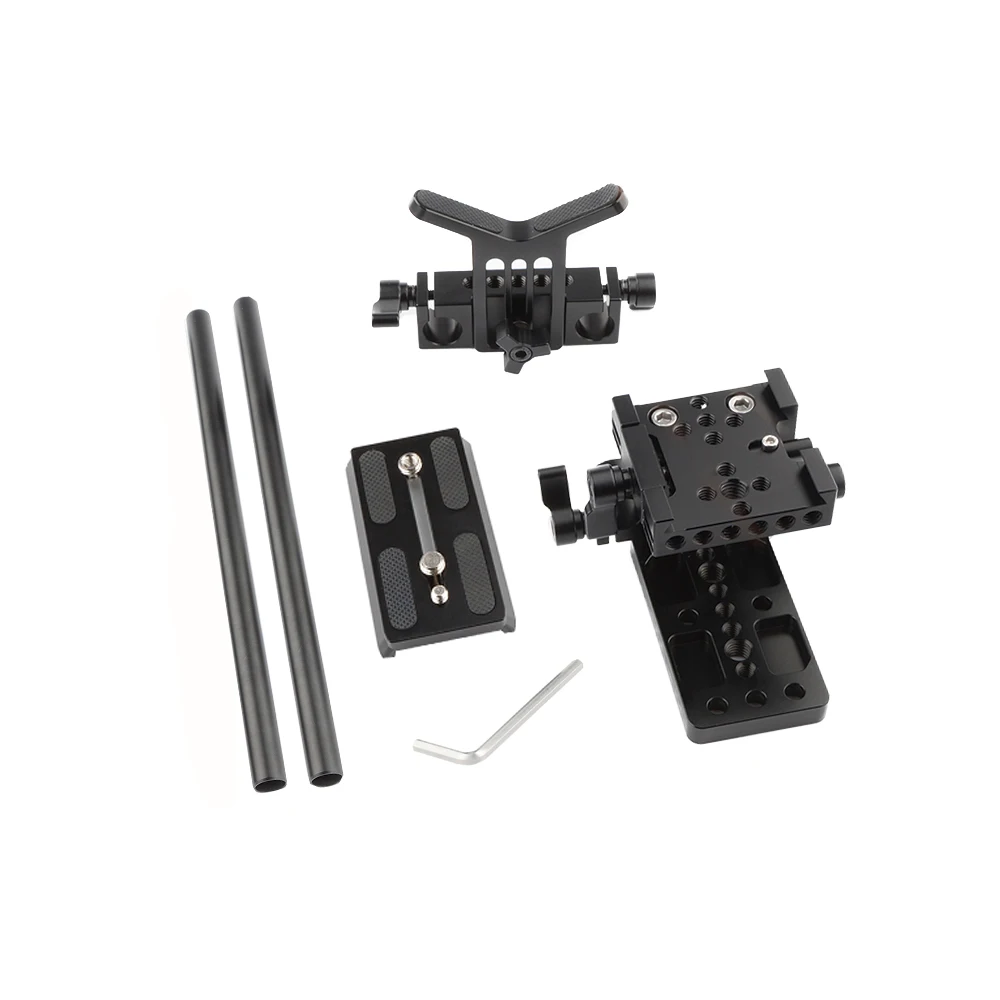 HDRIG Pro DSLR Shoulder Mount Support Rig With Manfrotto Quick Release Plate & Lens Support (Universal)