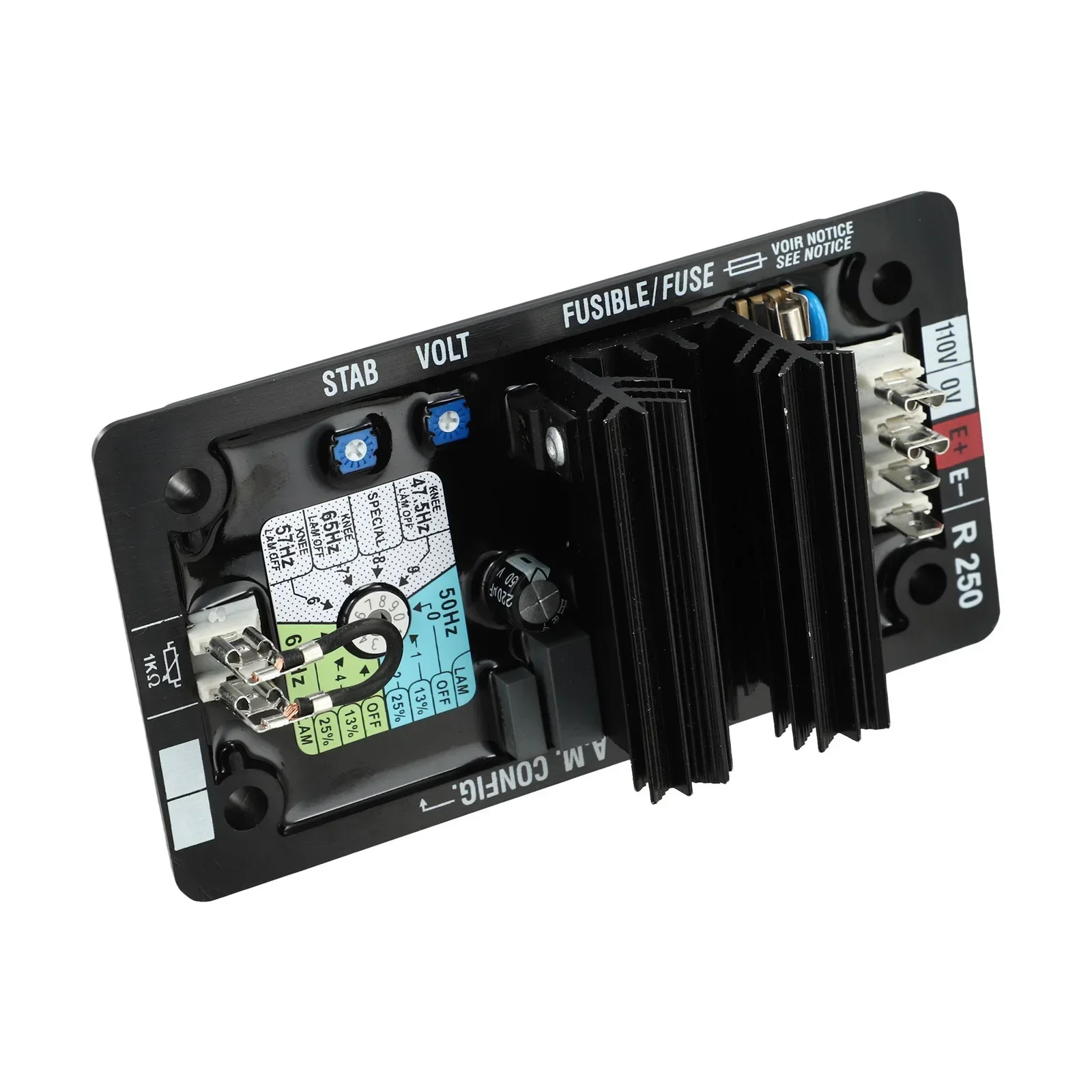 

Предохранитель защиты от предохранителей Обслуживание генератора AVR R250 Простая настройка Регулировка напряжения Аналоговый AVR с цифровым регулятором