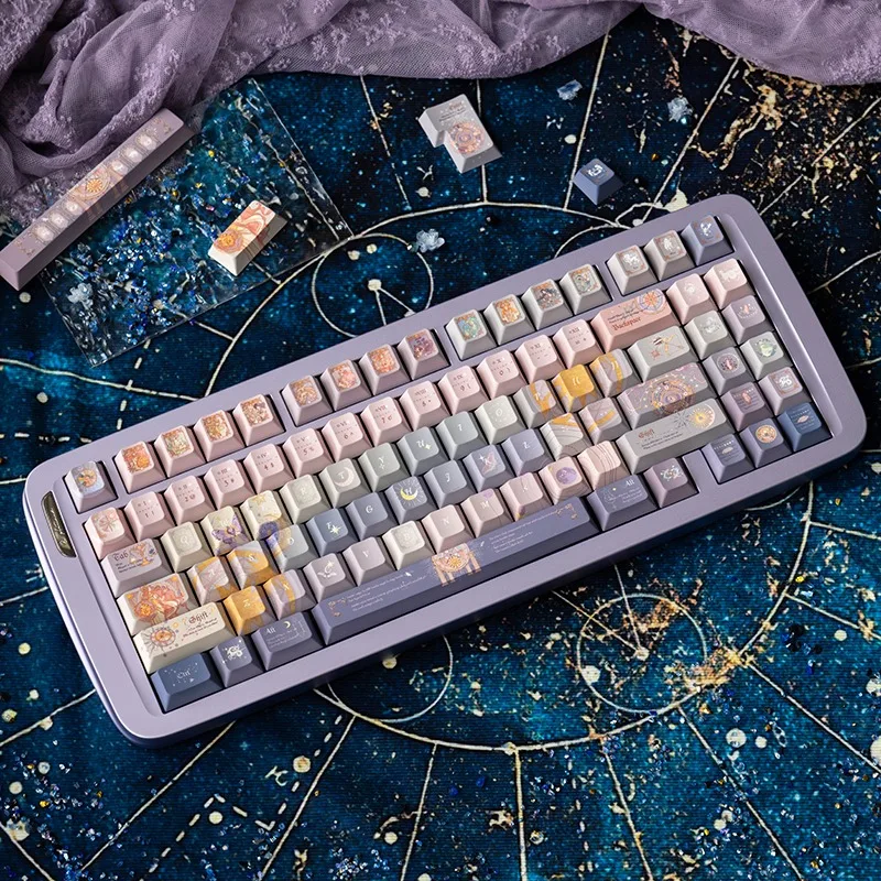 

TWELVE CONSTELLATIONS Theme Keycaps Set Customized PBT Sublimation Cherry Profile Key Caps for Mechanical Keyboard Accessories