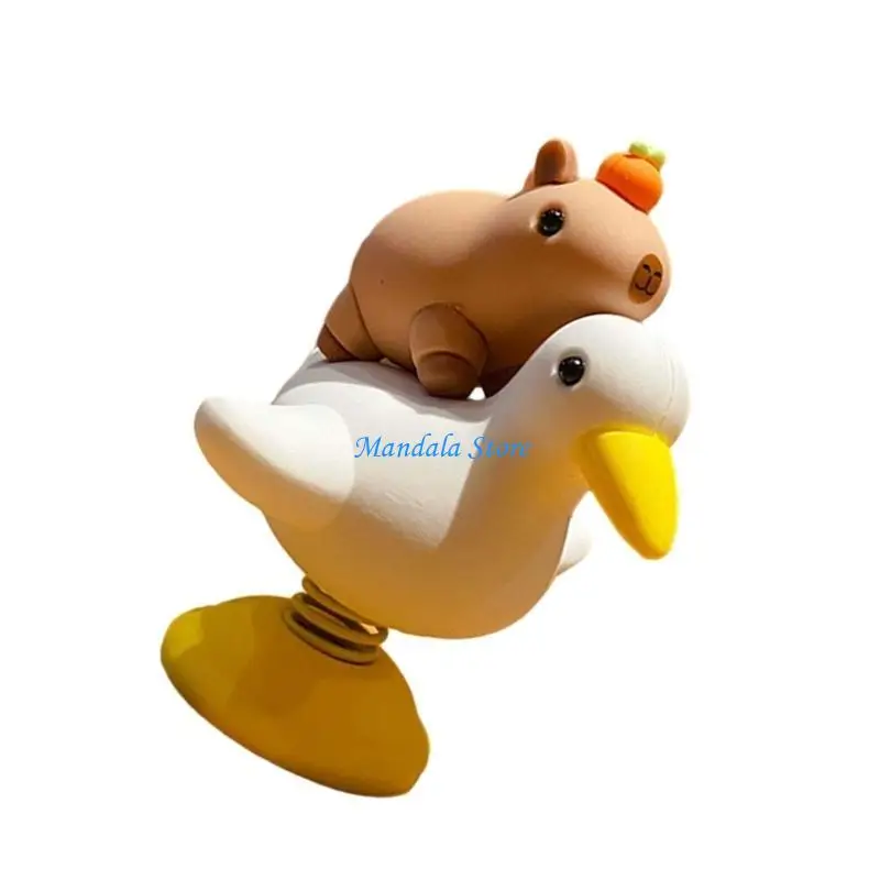 

U2JC Car Ornament Creative Spring Shake Head Desktop Decors Dashboards Vehicle Interior