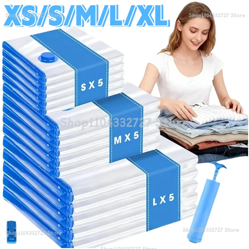 Vacuum Storage Bags or Pump, Vacuum Seal Bag Space Saving Bags for Comforters Clothes Pillow Bedding Blanket Storage  Organizer