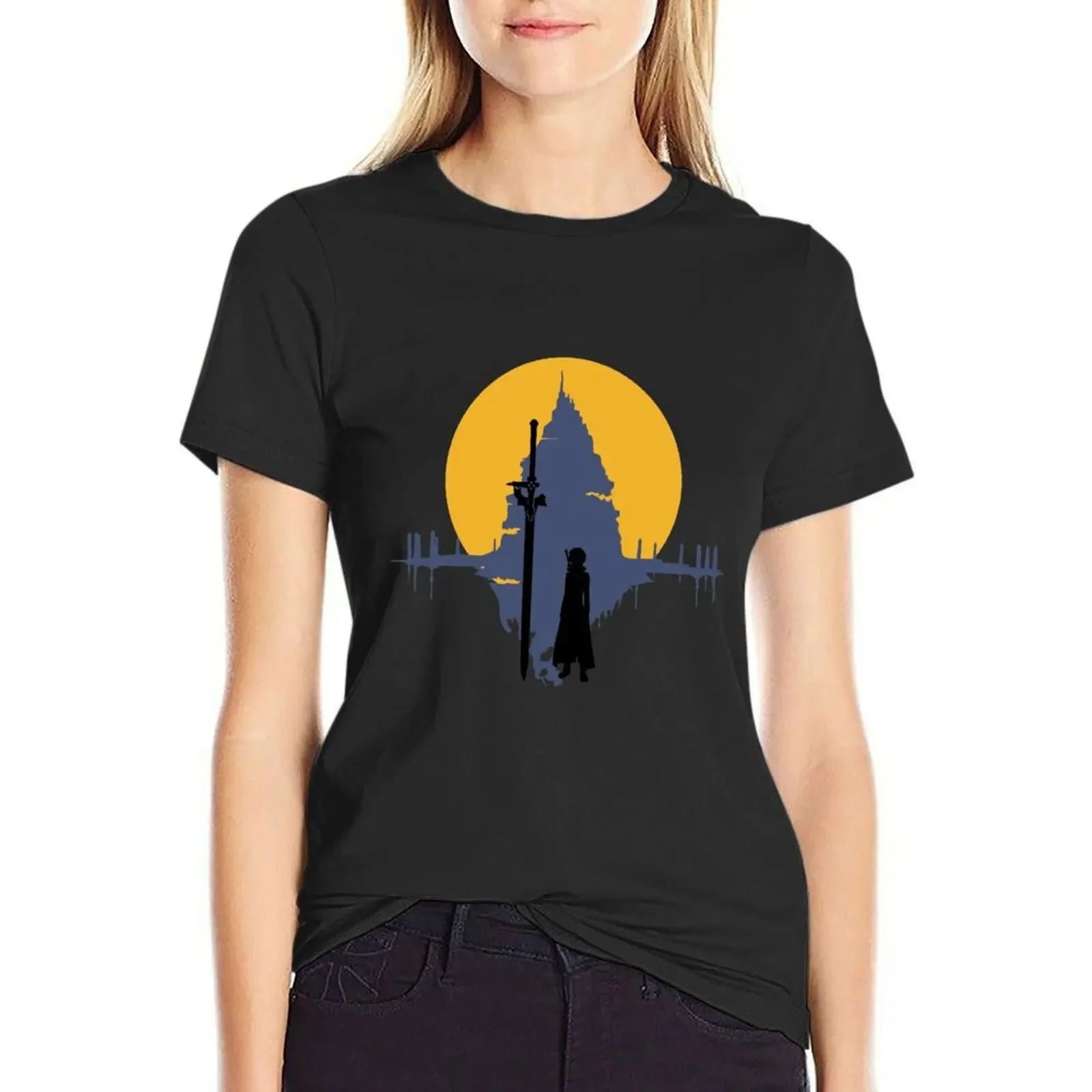 

Sworld art online world T-Shirt blanks hippie clothes kawaii clothes T-shirt Women