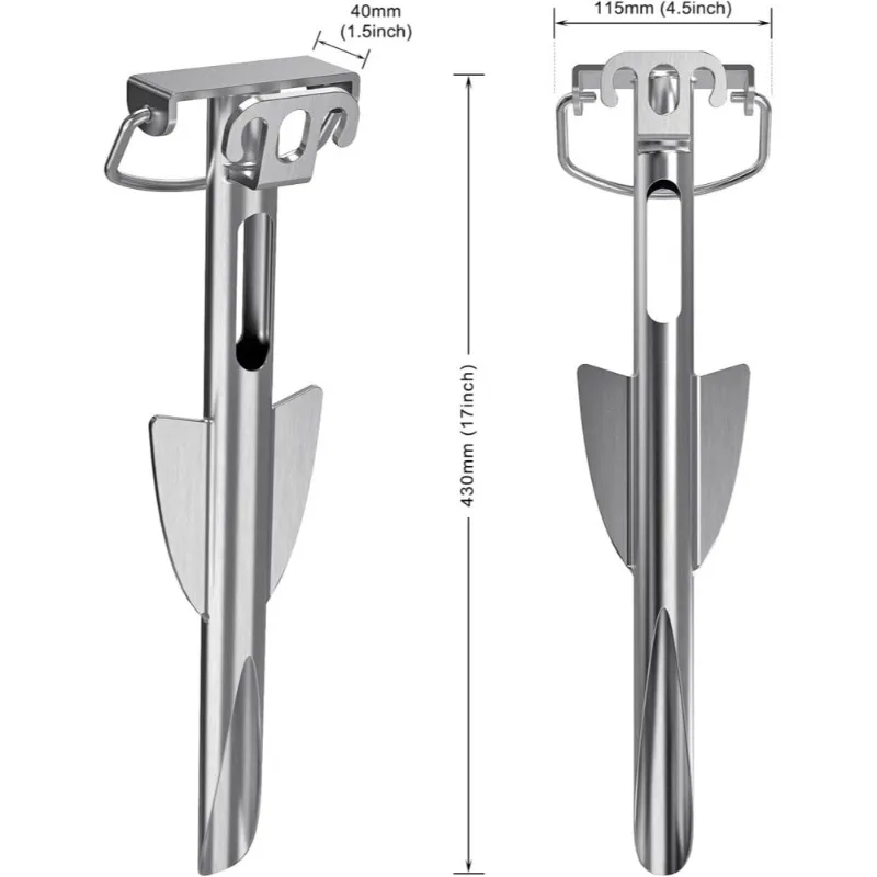Boat Anchor Fishing Boat Kayak Anchor Boat Shallow Water 、Stainless Steel Pontoon Ultralight Sand 、