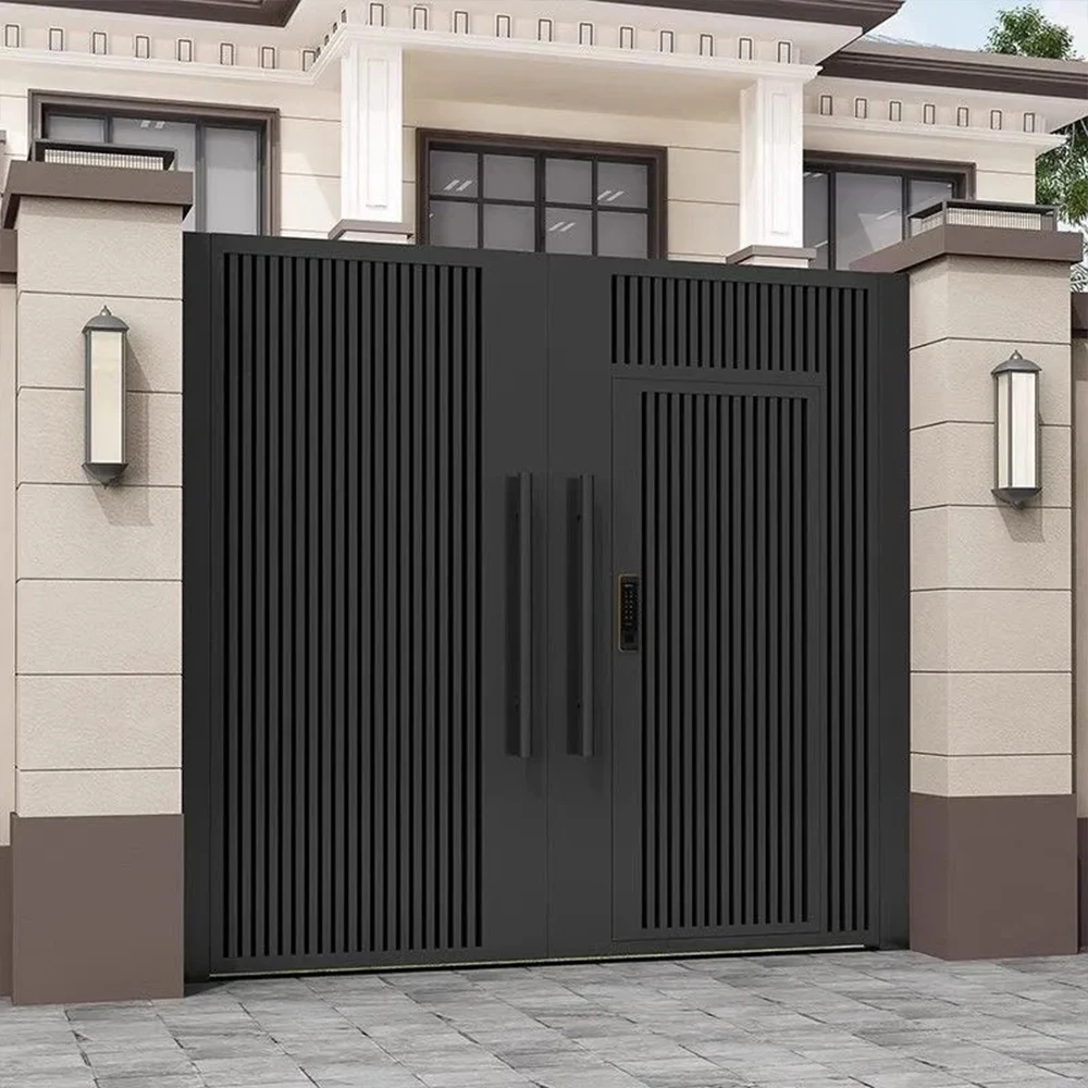 Sixinalu 開き窓玄関ゲートドアメインフェンスアルミビッグハウスエクステリアパティオバックサイドドア家の装飾カスタムパネル