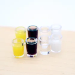 4pcs Mini Bottles Milk Water Coke Juice Drink Bottle Dollhouse Miniature Model Food Toy Scale Decoration Home Decor Simulation