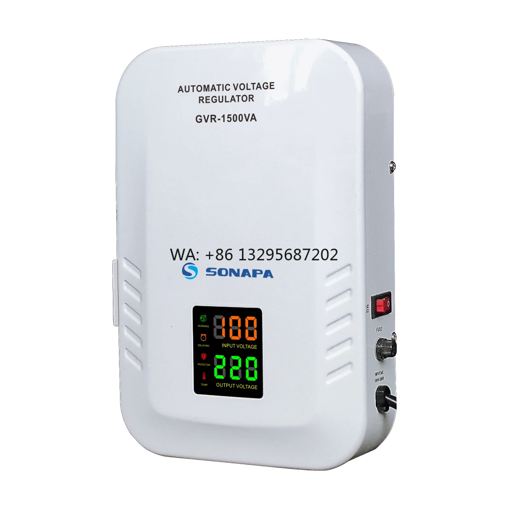 

220v Wall Mounted ultra Thin Home Relay 1500VA Automatic Voltage Stabilizer Regulator