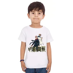 Anime Jujutsu Kaisen Satoru Gojo Print Cartoon Kids T-Shirt Zomer Casual Meisjes Kleding Baby Jongens T-Shirt Kinderkleding