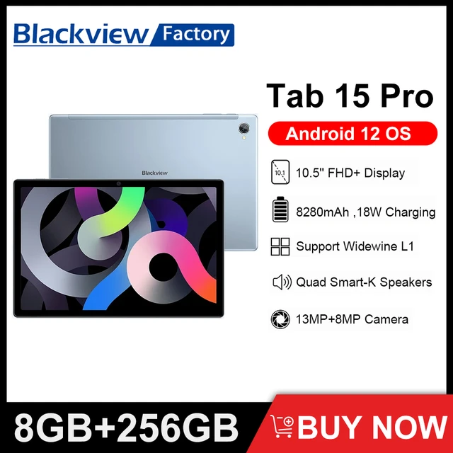 Blackview Tab 15 Pro 10.5'' FHD+ Display Tablet 8GB 256GB Android 12  8280mAh Portable PC 13MP Camera Octa Core Pad Dual 4G