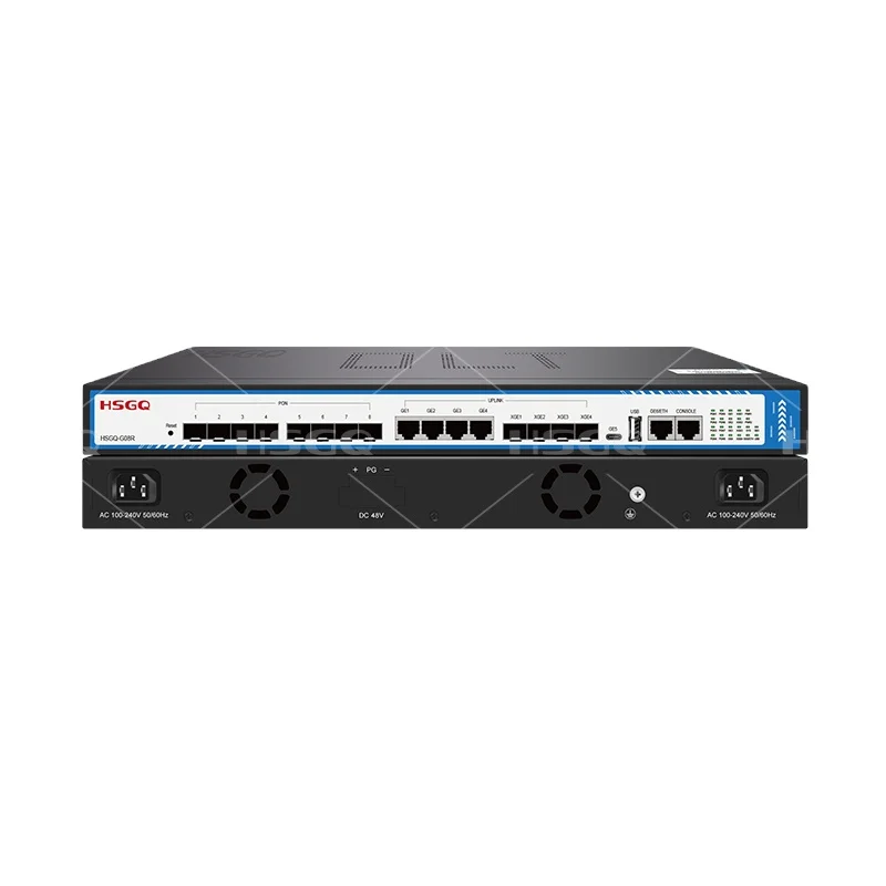 HSGQ-G08R 8 Ports 10GE Gpon Fiber 10G Line Type C Olt SFP+ Uplink Gepon FTTR Optic Network Terminal GPON OLT