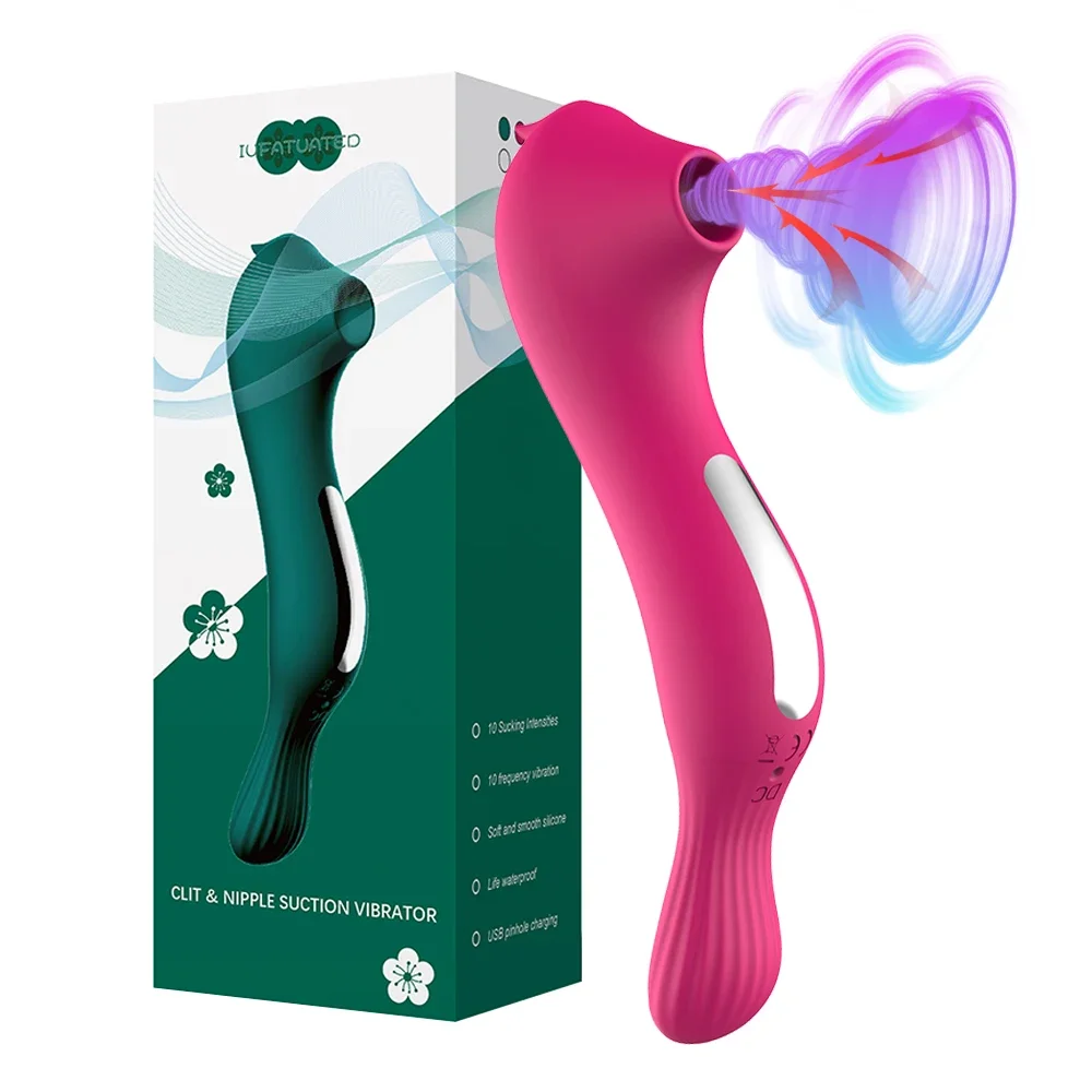 Vibromasseur à succion puissant pour femme, stimulateur du point G, du clitoris et du gland, masseur vaginal à succion, sextoy pour couple_voghion.com
