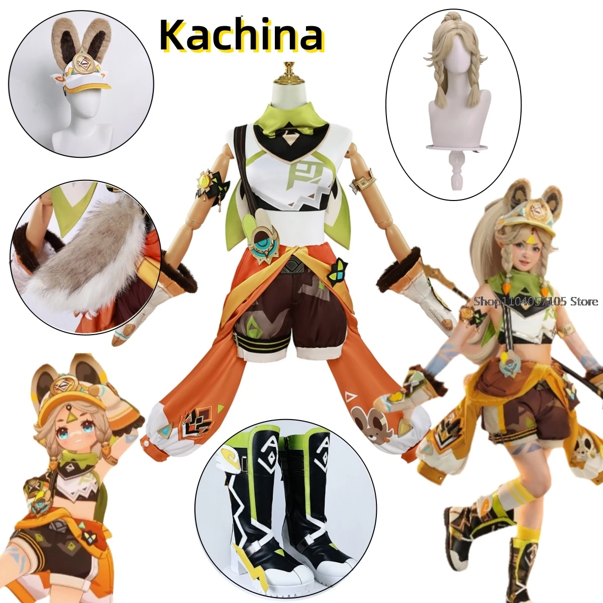 

Kachina Cosplay Game Genshin Impact Costume Gorgeous Elegant Combat Uniforms Activity Party Role Play Clothing XS-3XL New