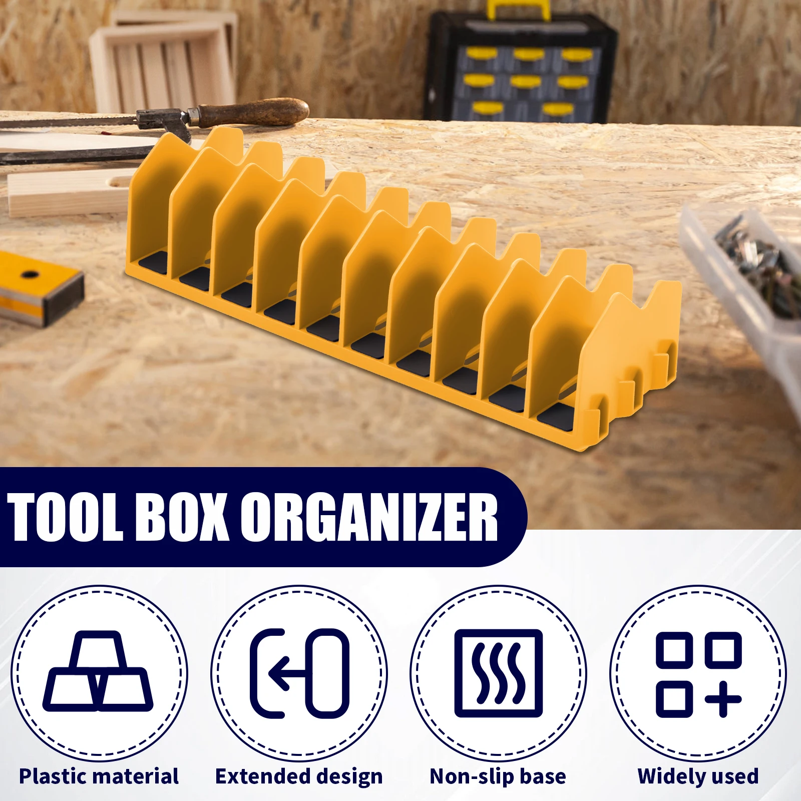 Wrench Storage Organizer 10 Slot Plier Holder Cutter Hammers Hand Tools Modular Toolbox Holder Made Durable Plastic Easy Storage