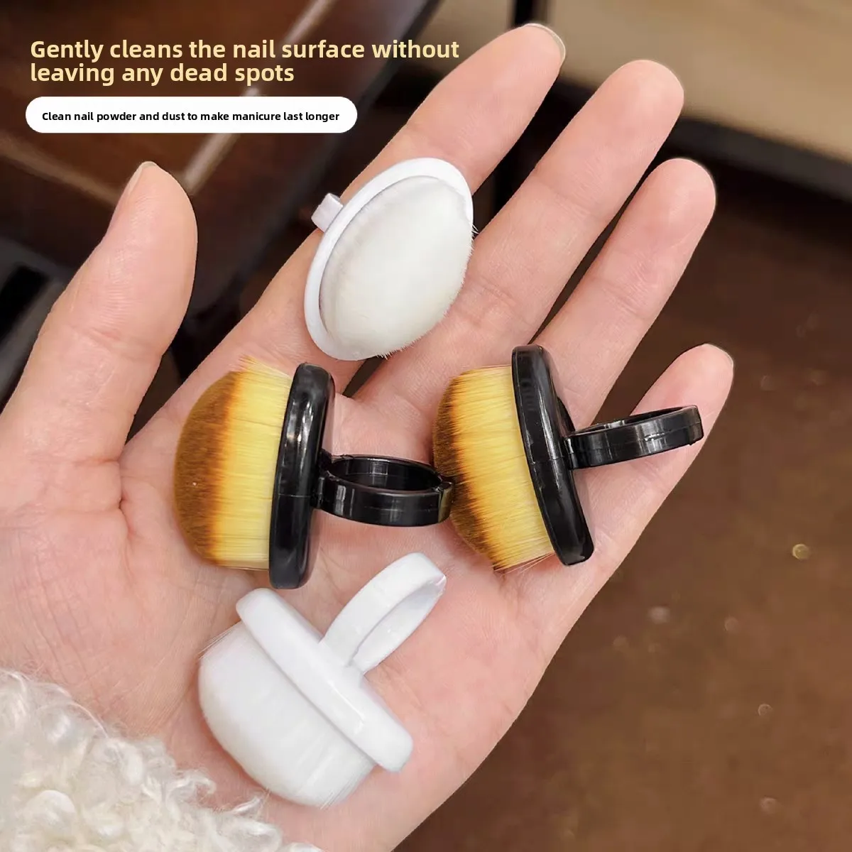 5/10/15 قطعة مسمار الفن الغبار فرشاة حلقة المهنية الألياف إزالة هلام البولندية مسحوق تنظيف أداة الجمال لفرش ماكياج