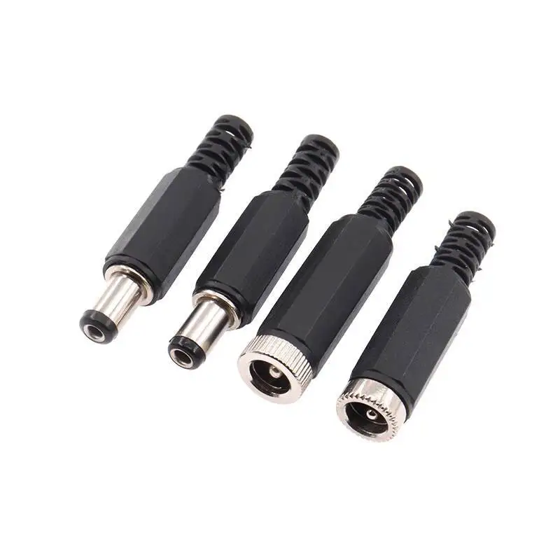 2~5 Stück DC-Stromversorgungsstecker, männlich und weiblich, Anschlussbuchse YX5.5-2.1/2.5mm, runde Öffnung, Überkopf-Docking – Detail 4