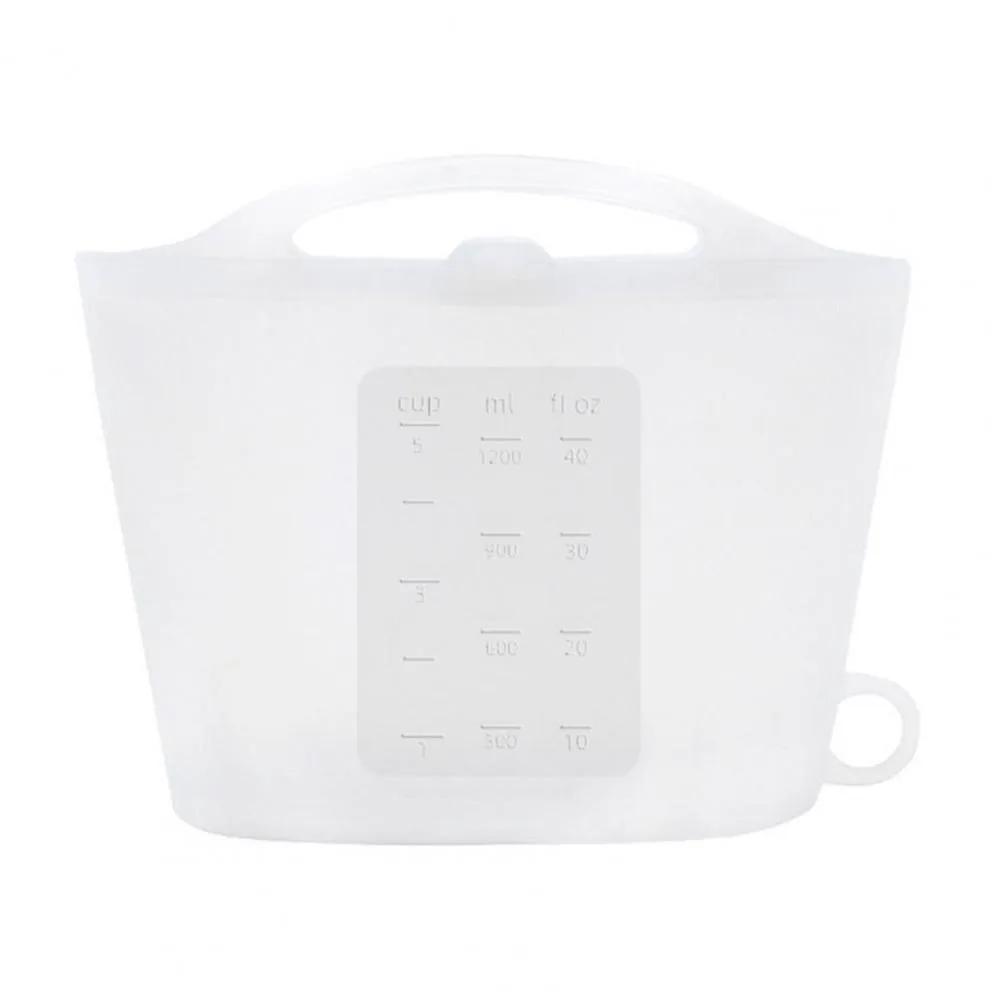 

1000/1200ml Fresh-keeping Bag Food-grade Silicone Self-Sealing Food Storage Bag Reusable Leakproof Food Packaging Bag Vegetable