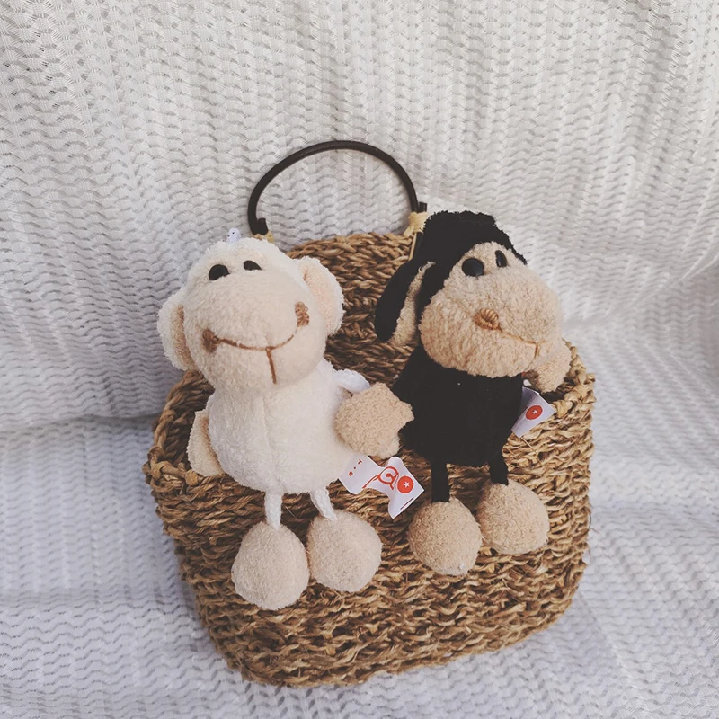 LLavero de peluche de oveja negra para parejas, 1 piezas, divertido, Animal lindo, creativo, dibujos animados, mochila, bolsa, accesorios de decoración, colgante, regalo