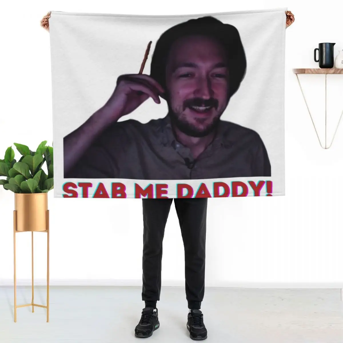 Stab Me Daddy - Shane Madej quotes Throw Blanket No Pilling Soft Warm Blanket for Bed
