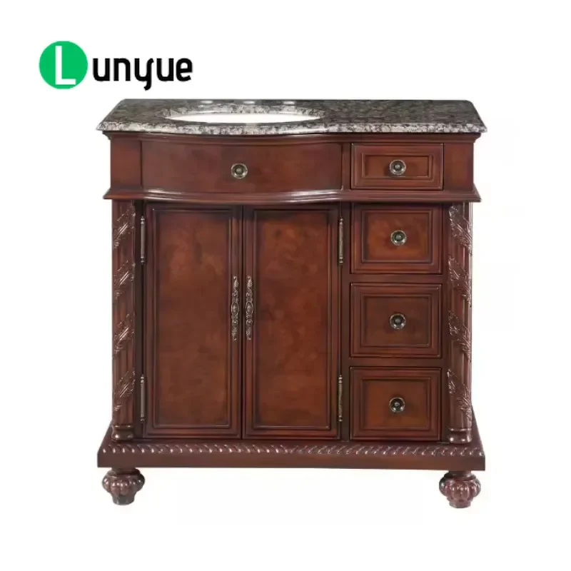 Modern Luxury Bathroom Cabinet Floor Standing Vanity with Sink MDF Apron White Basin 36 56 90cm Easy Clean Durable for Home