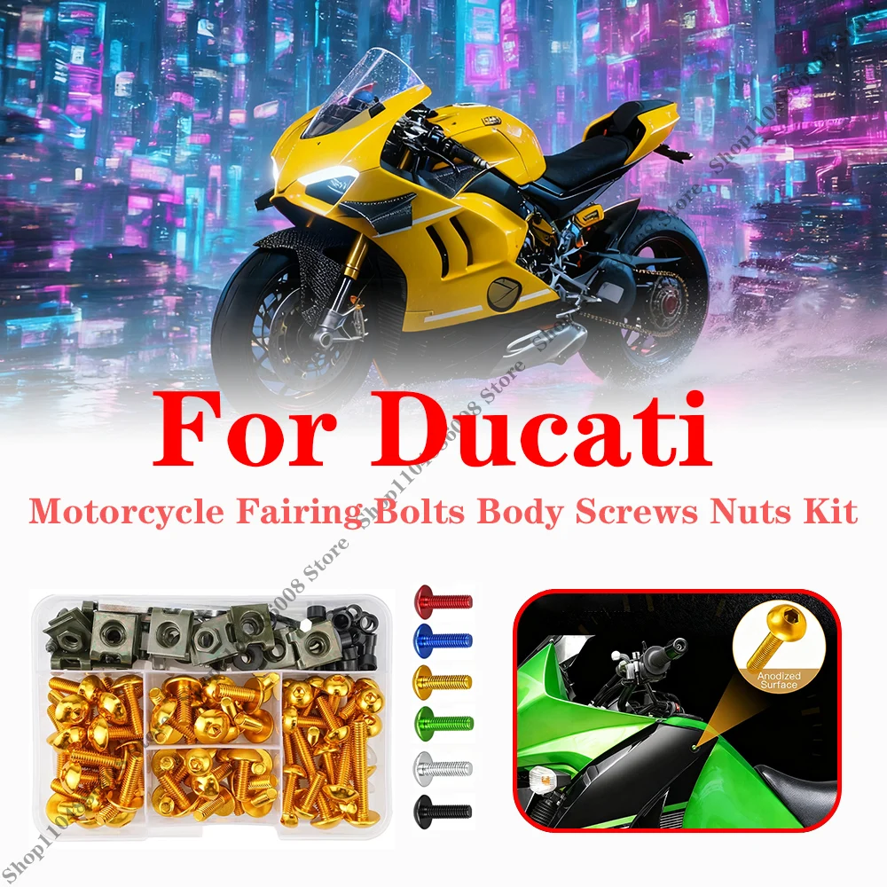 

155PCS M6 M5 Fairing Bolts Kit Fastener Clips For Ducati DesertX Monster Multistrada Diavel Panigale Motorcycle Body Screws Nuts