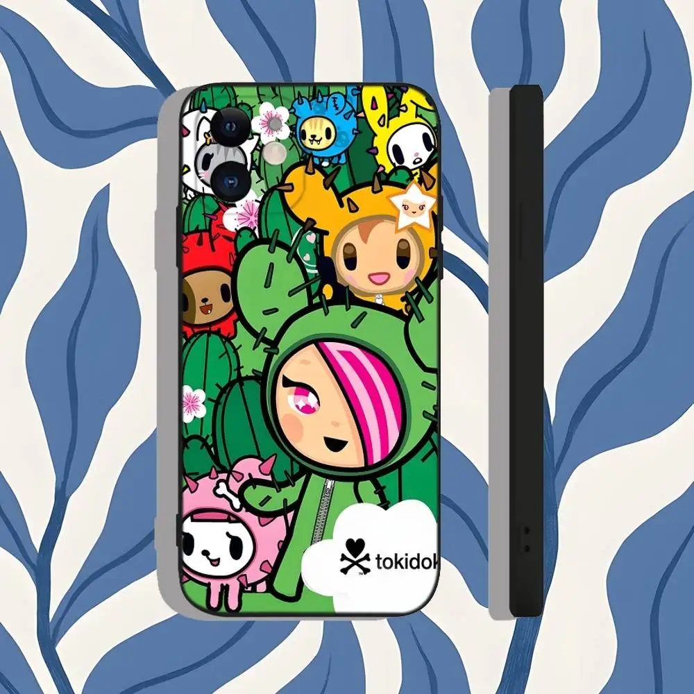 حافظة هاتف T-Tokidokis اليابانية على الموضة لهاتف iPhone 17,16,15,14,13,12,X,XS,8,7,Pro,Max,Plus,E,SE4,Air,Mini حافظة هاتف رفيعة