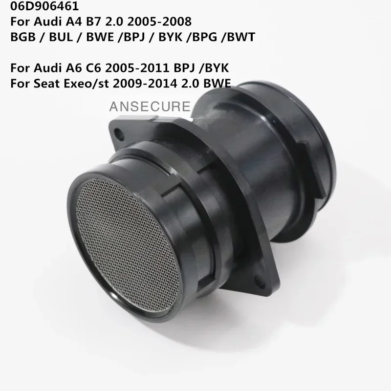 

Датчик массового расхода воздуха (ДМРВ) для Audi A4 B7, A6 C6 2.0, Seat Exeo 06D906461, 06D 906 461