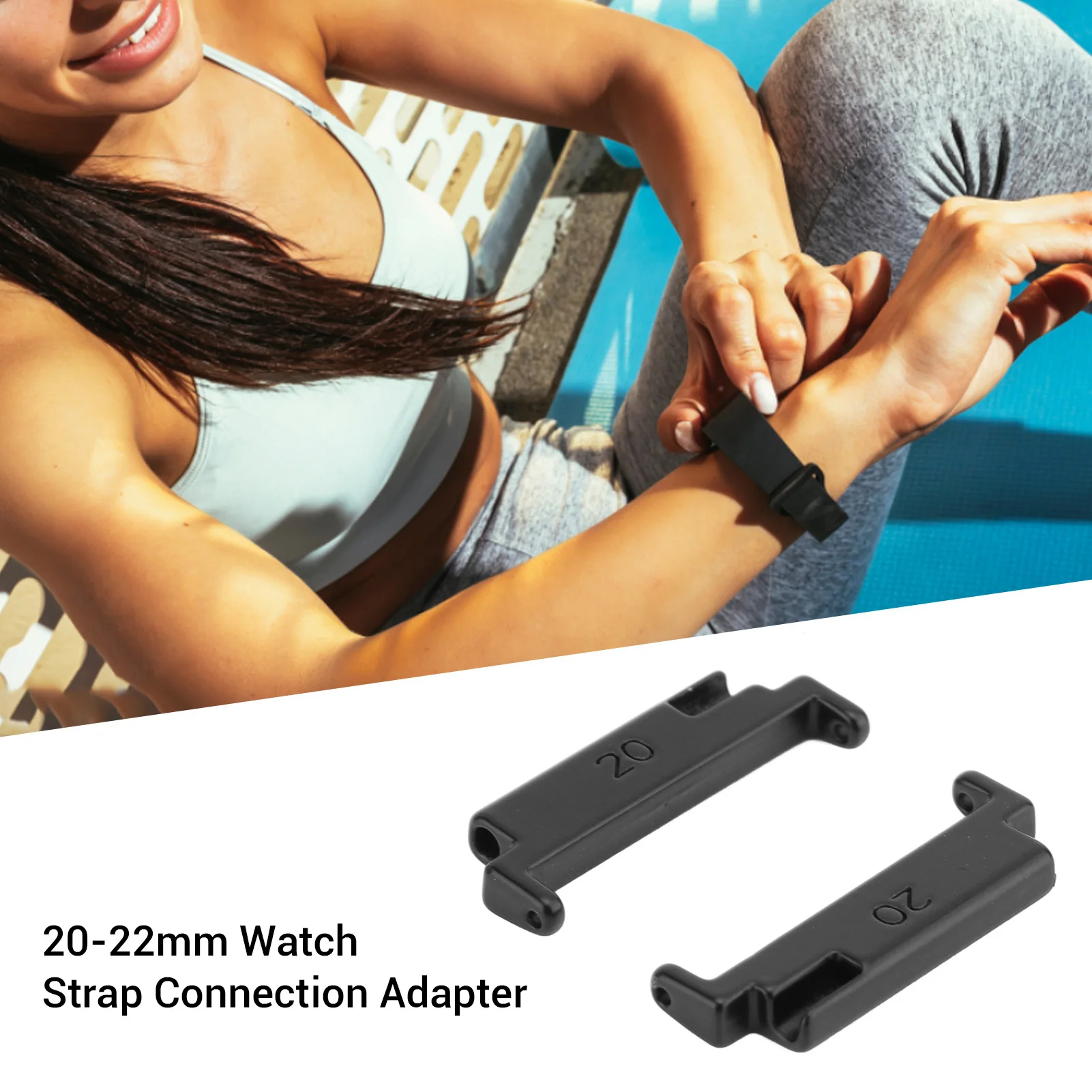 Watch Band Connector Adapter 1 Pair Metal Watch Band Adapter 20 To 22mm Watch Strap Connection Adapter with Spring