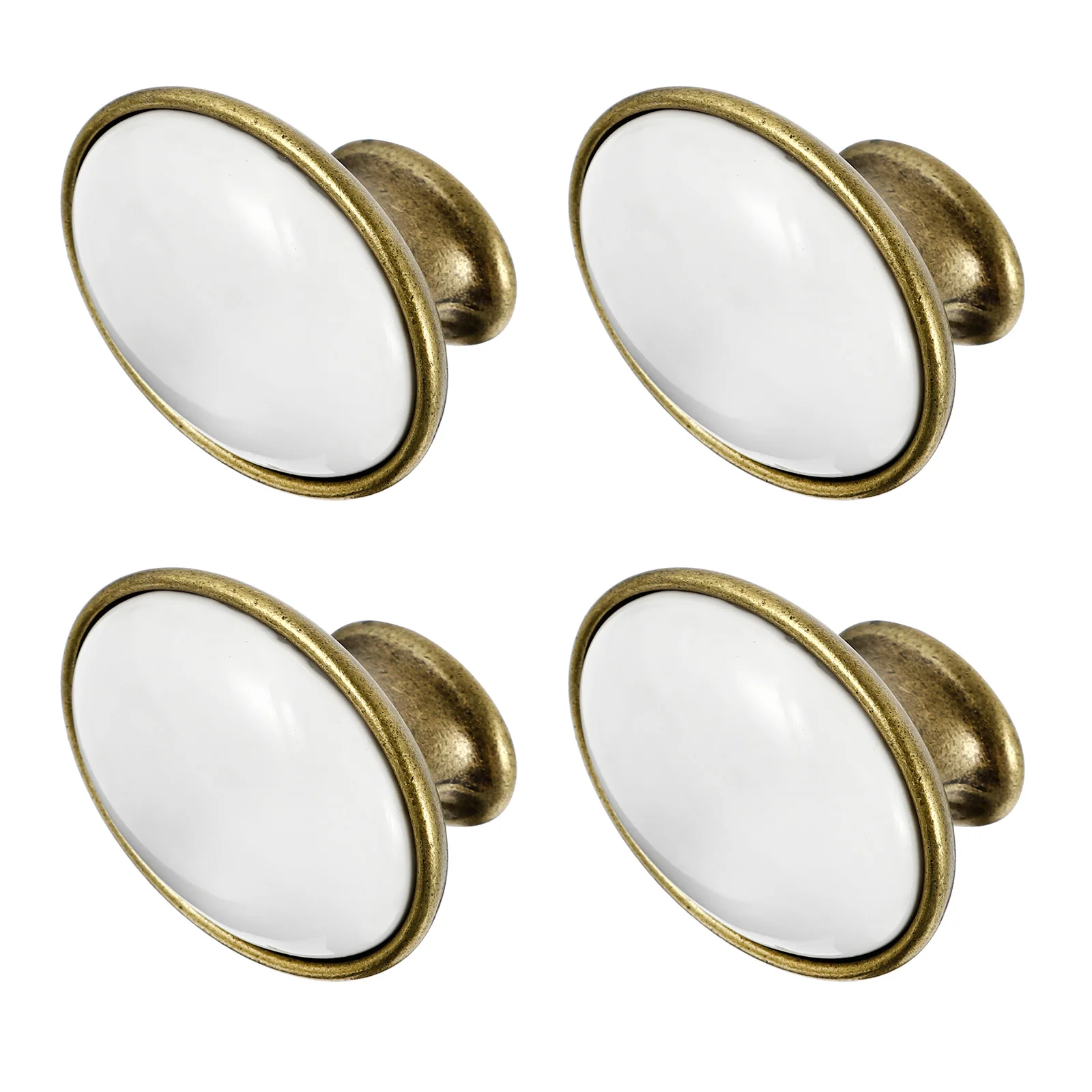 

4 Pcs Zinc Alloy Drawer Knobs Durable Vintage Oval Shape Cabinet H les Wardrobe Pulls Home Kitchen Furniture Hardware