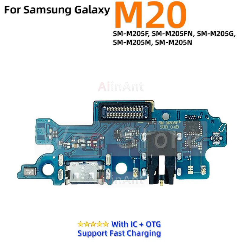 AiinAnt Bottom SUB Board Dock Charger Charging port Flex Cable For Samsung Galaxy M20 M21 M21s M22 M23 M30 M30s 5G Replacement