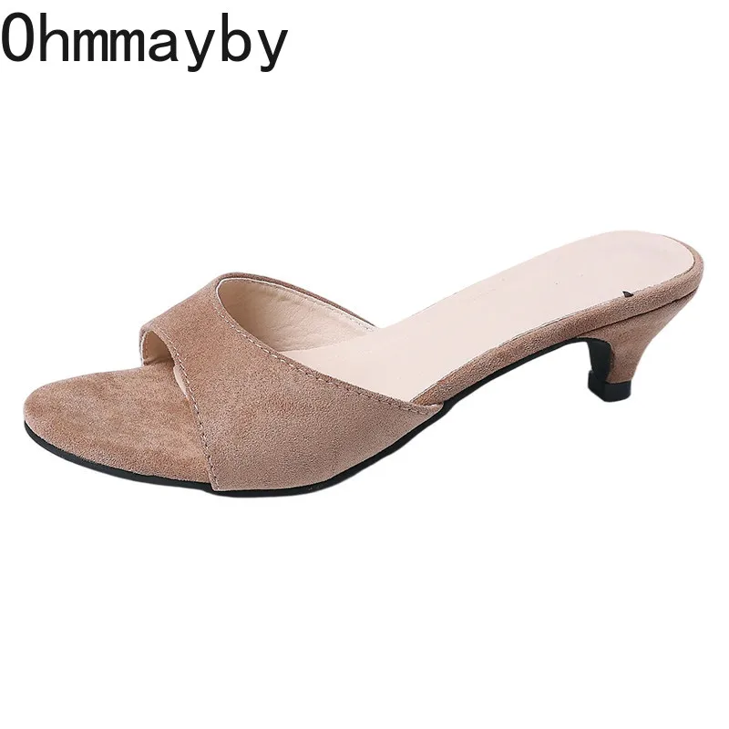 dress slippers ladies Shoes 2026 Open Toe Women's Modern Women Round Chunky Heels Plus Size in feel right out of the box Party Wear Slippers Latest Fancy
