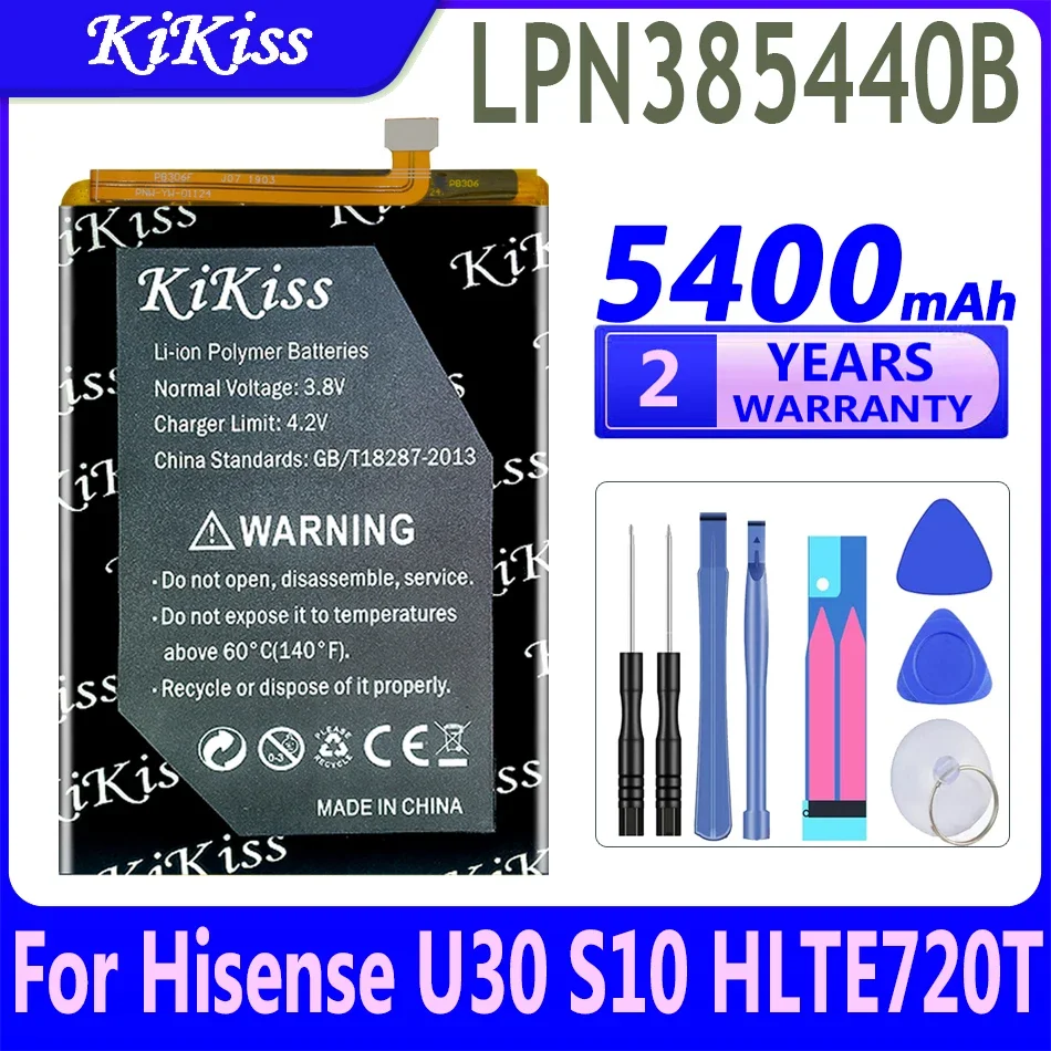 

KiKiss Мощный аккумулятор LPN 385440 B 5400 мАч для аккумуляторов Hisense U30 U 30 S10 S 10 HLTE720T