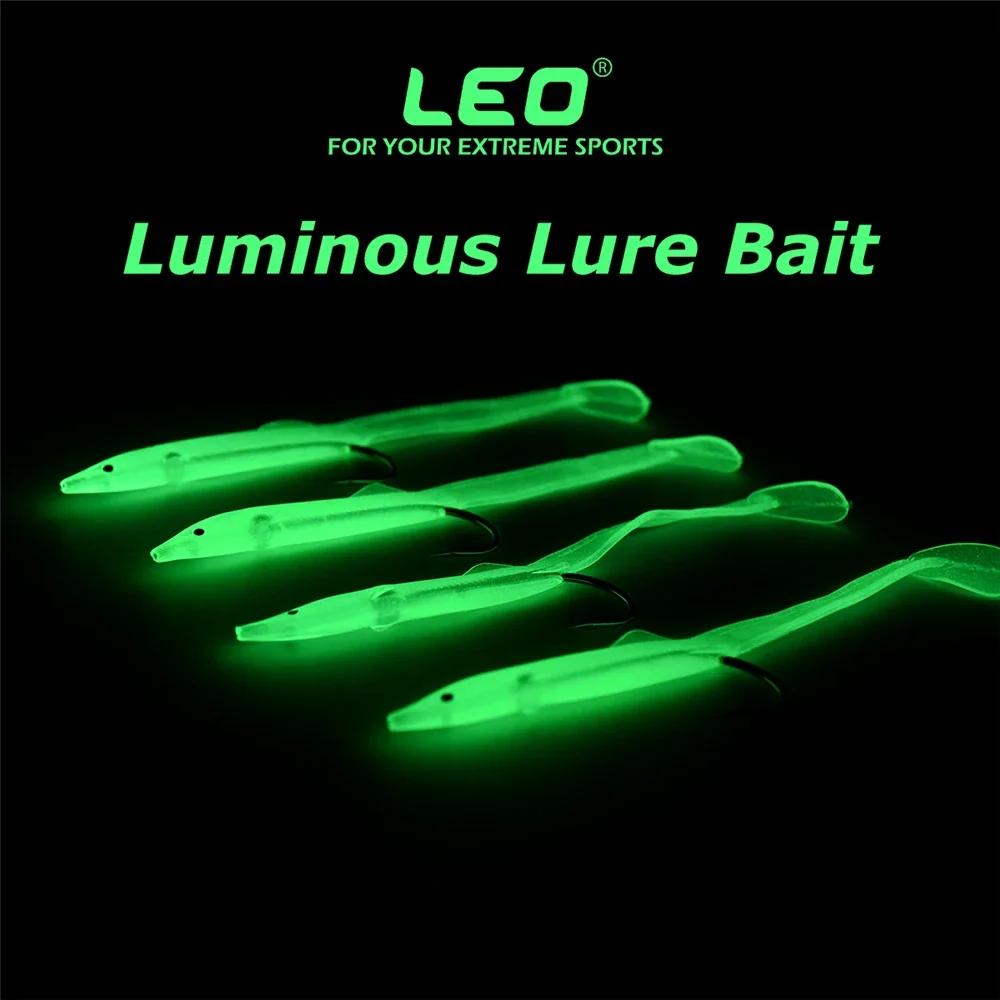 

4/5/6/8/10PCS Bait Luminous with Hook Luya Soft Bait Crankbait Silicone Pesca Comes with Hook Bait Tackle Carp Fishing Lure