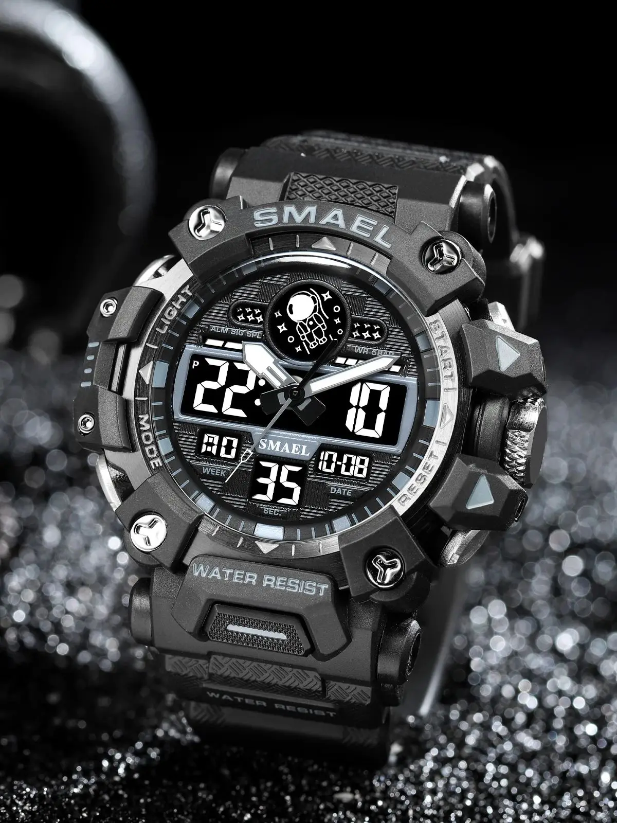 SMAEL Brand Men Sports Watches 50m Waterproof Digital Clock New Men Military Watch Army 8078 Led Quartz Watch Men Wristwatches