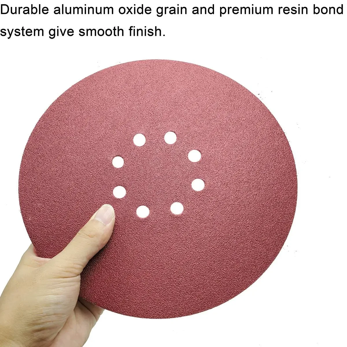 10 Pack 9 Inch 8 Hole Hook and Loop Drywall Sanding Disc 225MM Aluminum Oxide 40-600# for ‎Drywall Sander Wood Furniture Finish