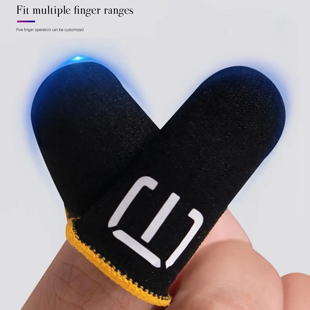 Hot 1 Pairs Mobile Phone Gaming Sweat-Proof Finger Fingertip Screen Thumb Non-slip Cover Game Gloves Fingertip Sleeves Y5Y0