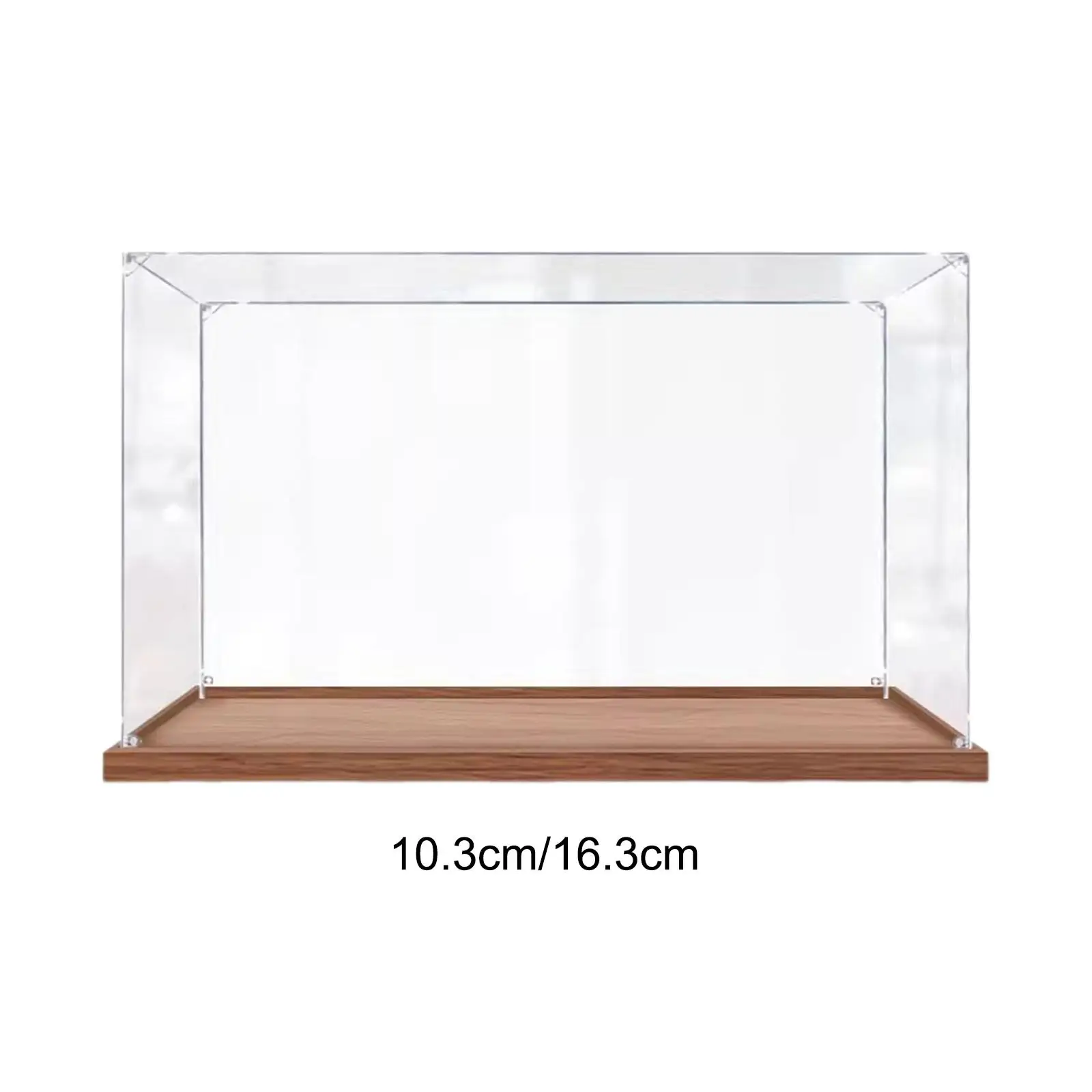 

Clear Dustproof Countertop Protective Case with Base Acrylic Display Case for Diecast Cars Collectible Toy Model Doll Airplane