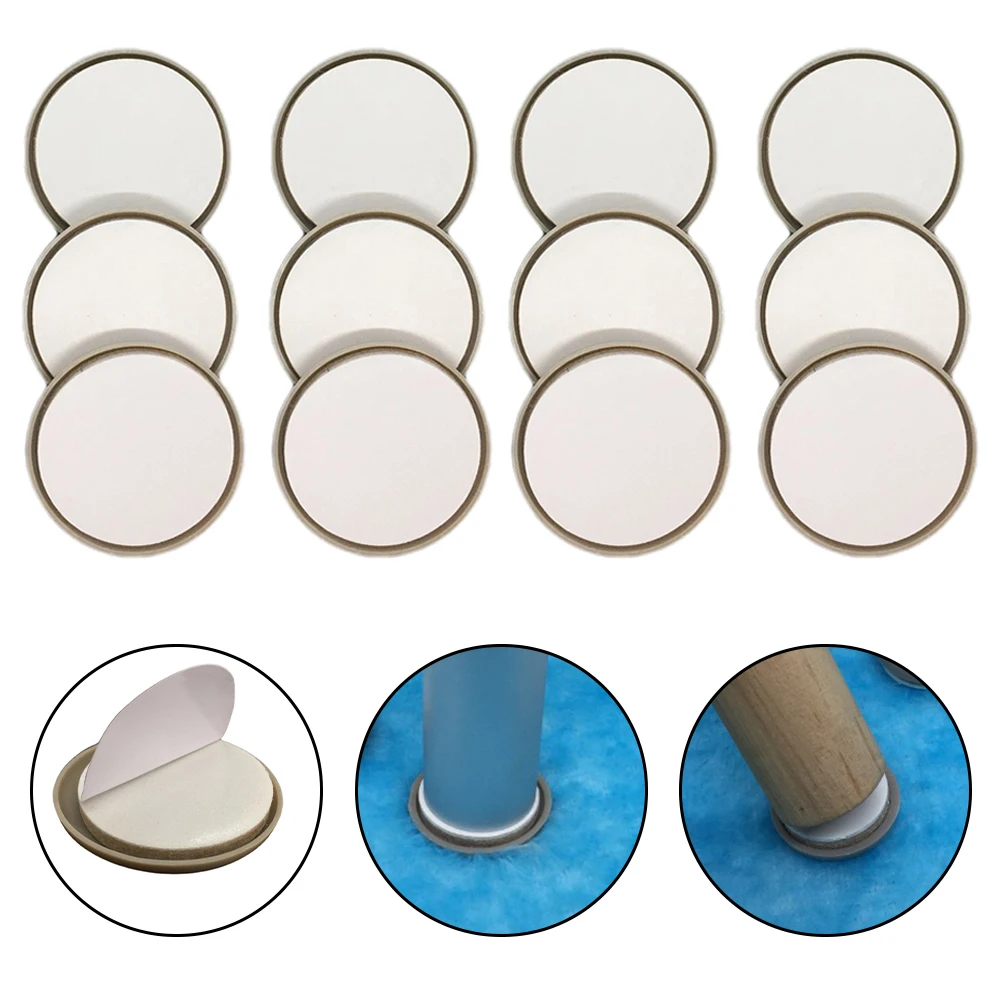 12Pcs Furniture Glides Chair Leg Slider Bumper Pad Table Sofa Carpet Tile Floor Protector Mat Furniture Moving Slider ﻿