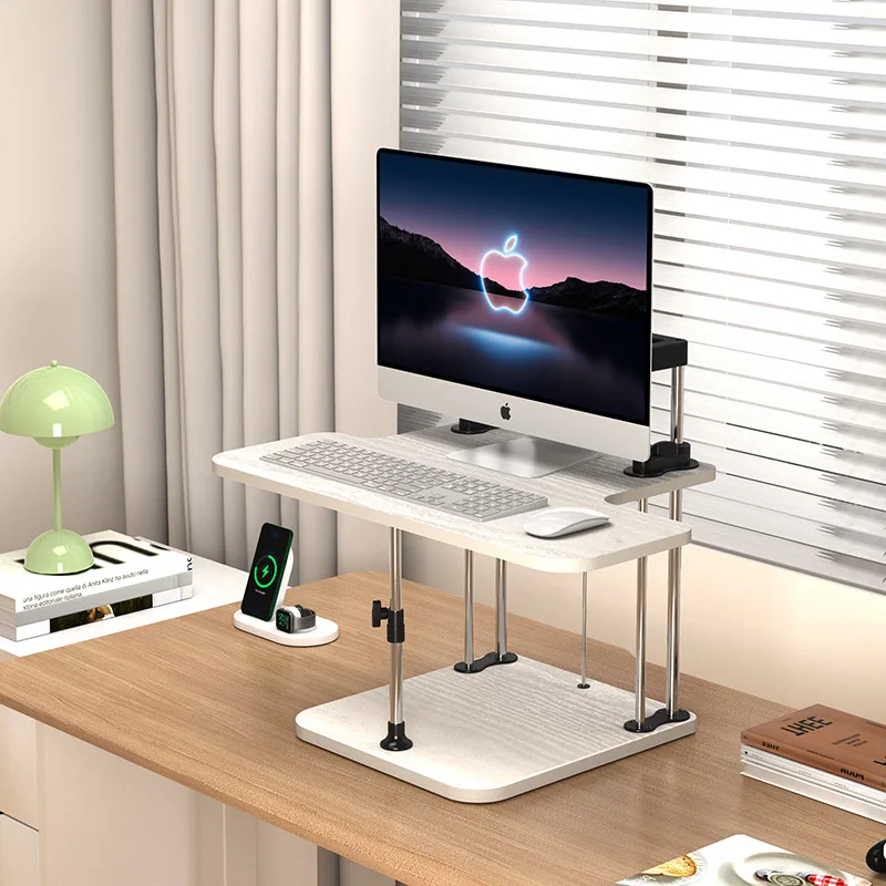 Office work heightening desktop computer lifting bracket desk home