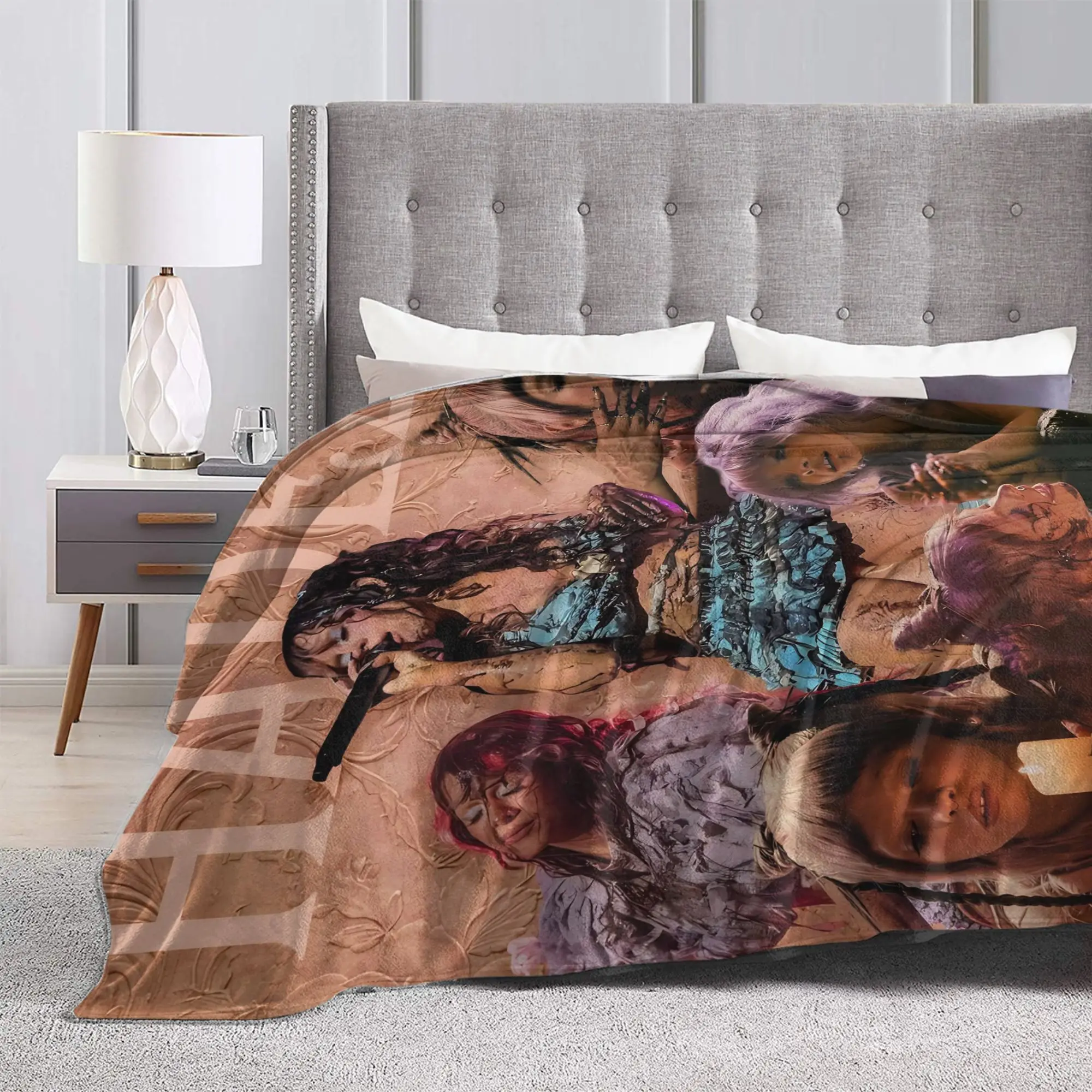 Melanies Martinezs Singer Blanket Flannel Decoration Hades Circle Multi-function Throw Blanket for Bedding Bedroom Bedspreads