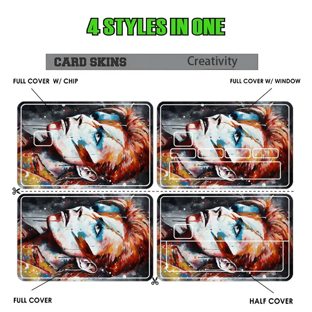 D-DavidS B- BowieS  Card Sticker Diy Decorate Exquisite Bank Card Decals Patch Documents Birthday Gift