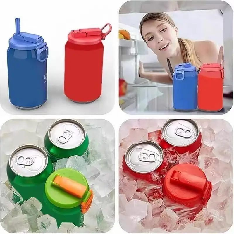 Reusable Soft Drink Can Lid. Soda Drink Can Lid Can Be Used For Beverages, Juices, And Soft Drinks, And Comes With A Straw