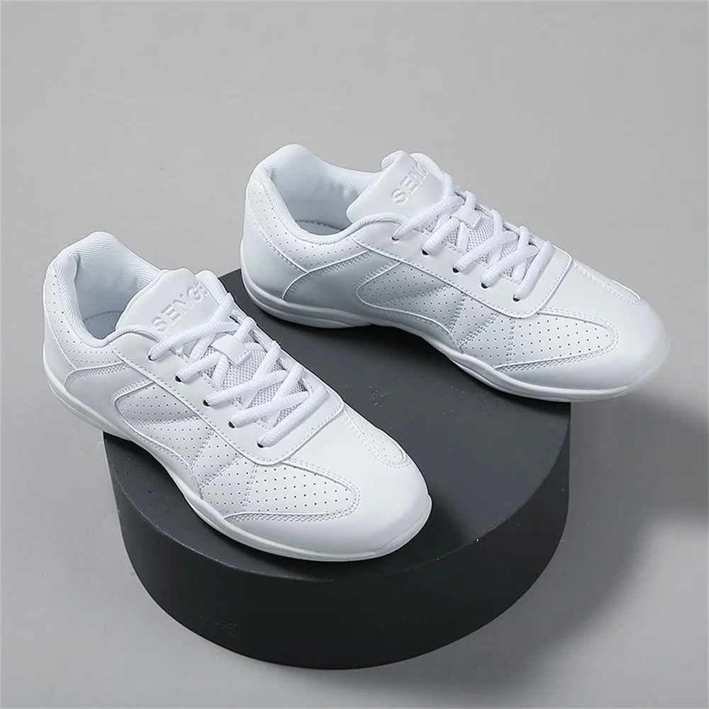 BAXINIER Girls White Cheer Shoes Trainers Training Dance Tennis Shoes Women Lightweight Youth Cheer Competition Sneakers