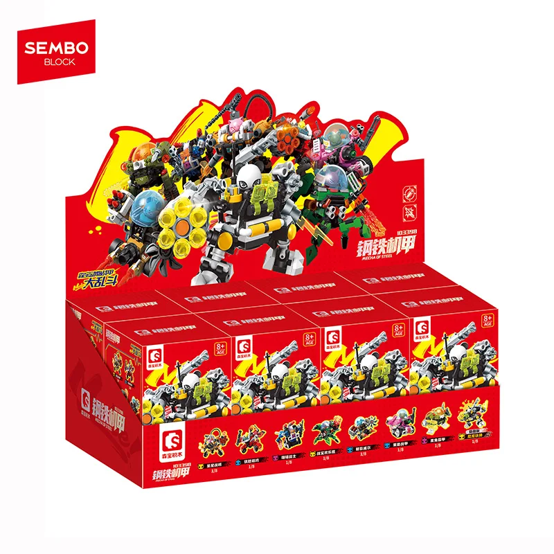 SEMBO BLOCK Blind Box Mecha Assemblage Building Simpatico modello di robot Kit Blocchi Mattoni Ornamento fai da te Giocattoli Bambini per ragazzi Regali di festa