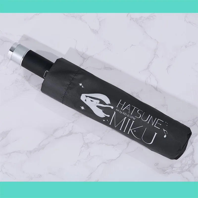 Chaud Hatsune Miku dessin animé Kagamine Len authentique périphérique automatique pliant parapluie Miku Portable pluie parasol cadeau