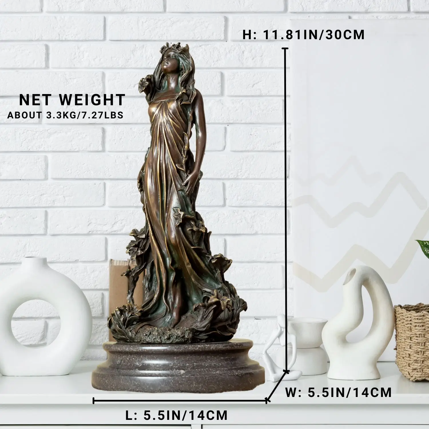 Bronze Aphrodite Sculpture Greek Myth Aphrodite Bronze Statue Goddess Of Love and Beauty Angel For Home Art Decor Ornament Gifts