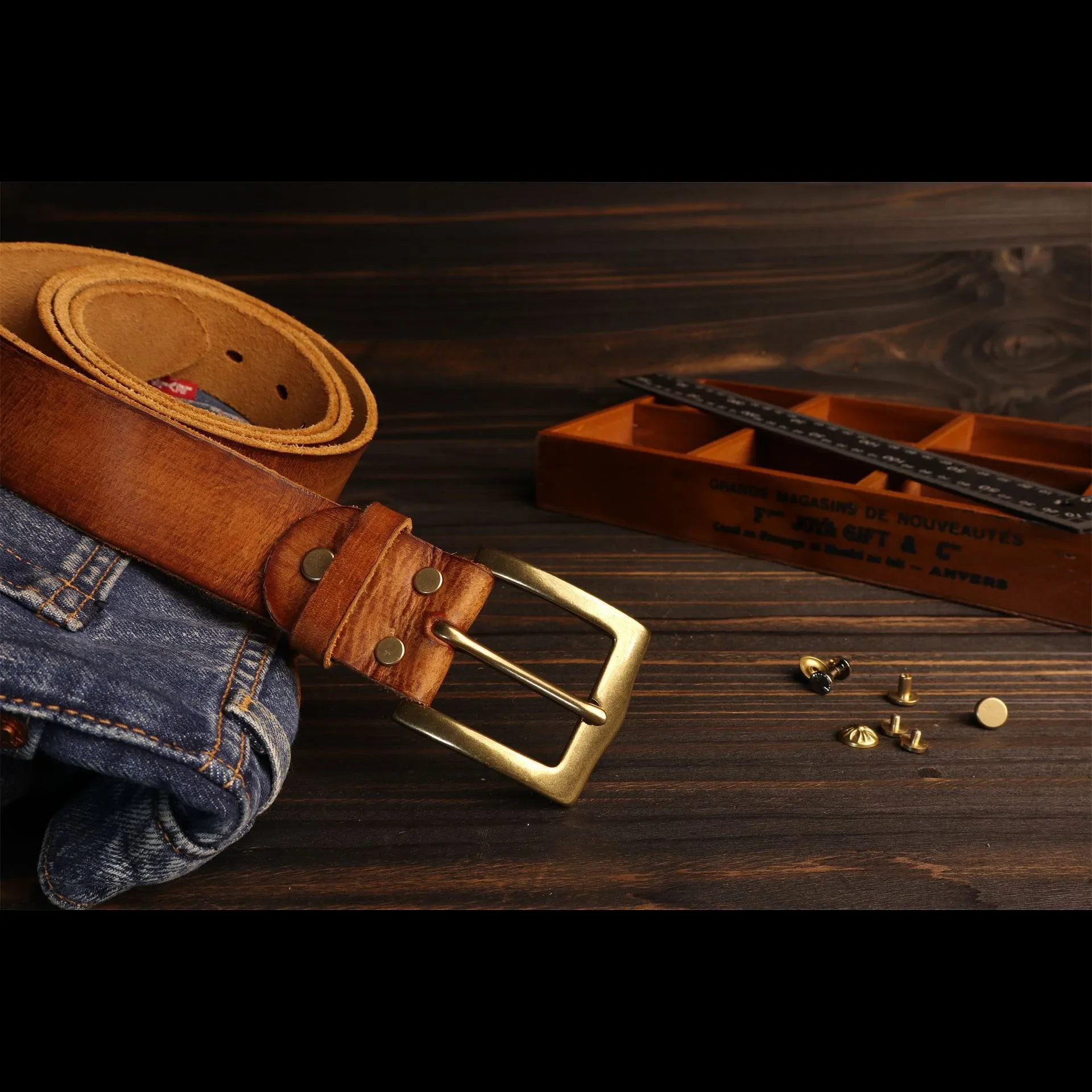 

Универсальный ремень из натуральной кожи в стиле ретро для мужских джинсов толщиной 4 мм, ширина 38 мм