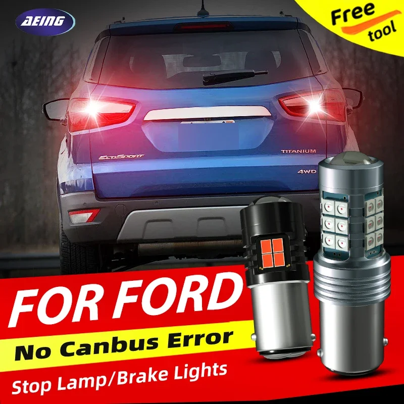 2 sztuk LED hamulec Stop światła Blubs P21/5W bez błędu dla Ford Windstar Explorer B-MAX Ecosport Fiesta MK6/7/8 Fusion Focus MK1/2/3