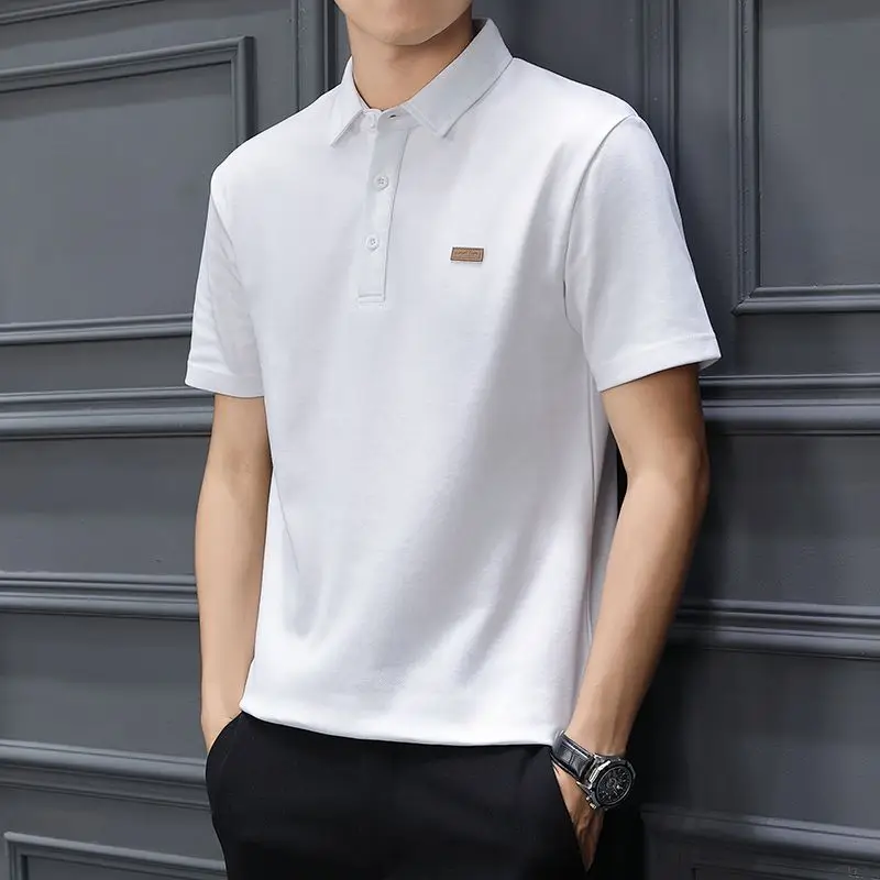 Men's Short Sleeved POLO Shirt Summer Trendy Brand Ruffled And Handsome Lapel T-Shirt Fashionable Top With Collar Casual