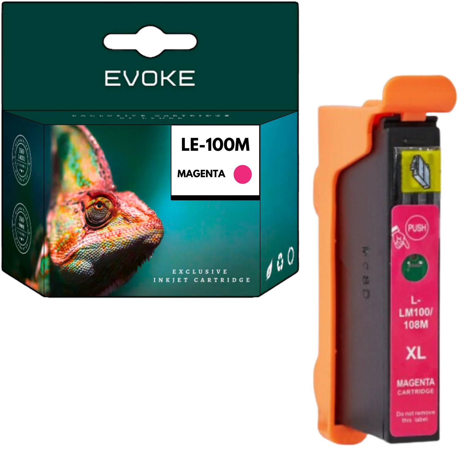 Evoke compatibele inkt voor Lexmark 100XL 100 XL 014N1070E 14N1070E Magenta 12 ml 550 pagina's Impact S300 301 302 305; Interpret S405; Intuition S505; Prospect Pro205; Prevail Pro705 706; Prestige