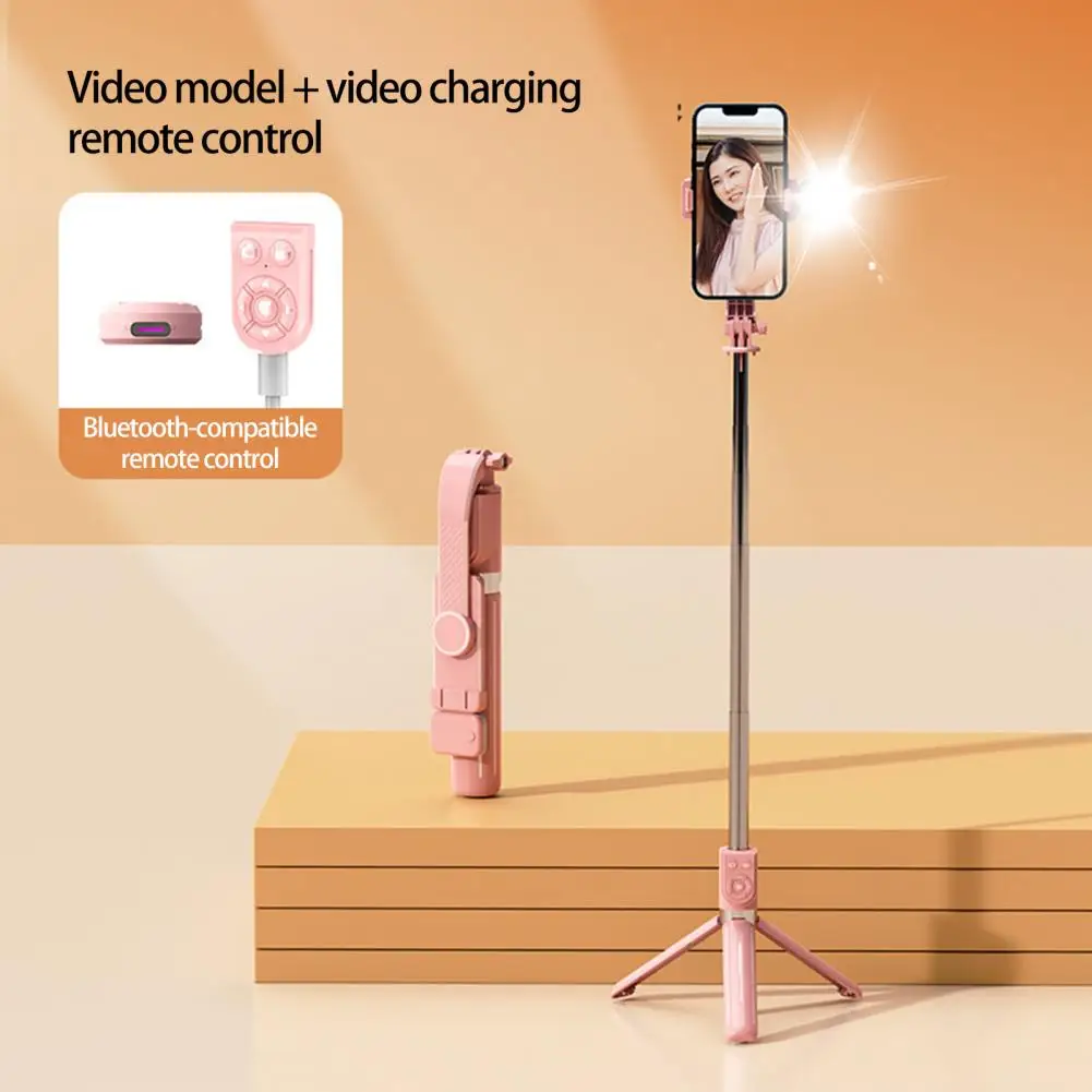 Selfie Tripod  Integrate 10M Remote Control Rechargeable  Stable Anti-slip Selfie Stick for Outdoor